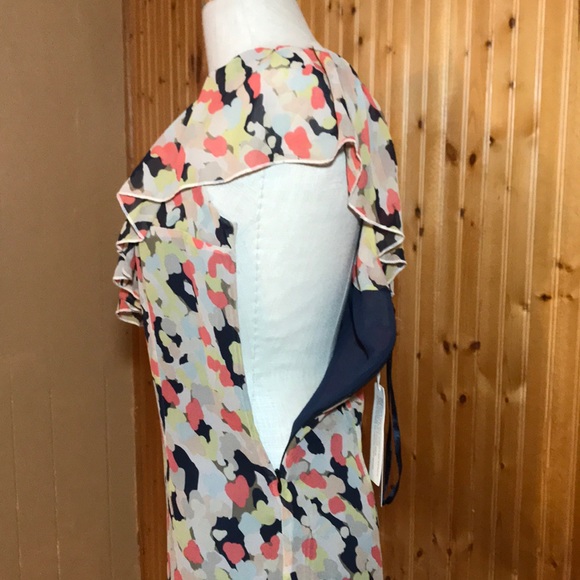 NWT XS Jenny Han Silk Asymmetrical Bouquet Dress - Picture 7 of 8